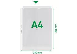 Showtas Leitz Premium copy safe 0.13mm 4-gaats PP A4 transparant 100 stuks