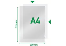 Insteekmap L-model Leitz Premium lasnaad copy safe 0.15mm PVC A4 transparant 100 stuks