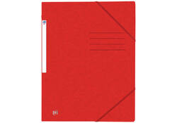 Elastomap Oxford Top File+ A4 3 kleppen 390gr rood