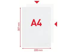 Insteekmap L-model Esselte standaard copy safe PP A4 transparant 100 stuks