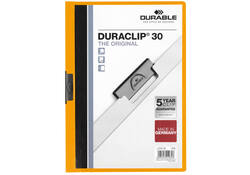 Klemmap Durable Duraclip A4 3mm 30 vellen oranje