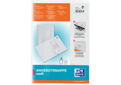 Offertemap Oxford A4 met insteektas 2 kleppen 0.5mm PP wit