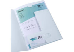 Offertemap Oxford A4 met insteektas 2 kleppen 0.5mm PP wit