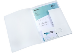 Offertemap Oxford A4 met insteektas 2 kleppen 0.5mm PP wit