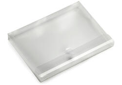 Enveloptas HF2 A4 330x250x30mm dwars PP transparant wit