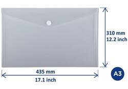 Enveloptas HF2 A3 435x310 dwars PP transparant wit