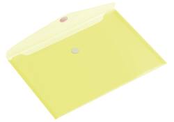 Enveloptas HF2 A4 335x240mm dwars PP transparant geel