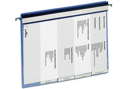Personeelsmap Durable 5 vakken + hangrail blauw