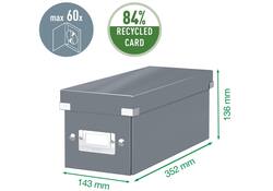 Cd box Leitz WOW Click & Store 143x136x352mm wit
