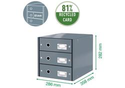 Ladenkast Leitz WOW Click & Store 3 laden wit