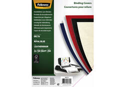 Voorblad Fellowes A4 lederlook royal blauw 100stuks