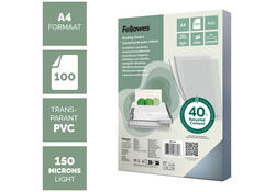 Voorblad Fellowes A4 PVC 150micron 100stuks
