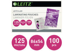 Lamineerhoes Leitz iLAM 54x86mm 2x125micron EVA 100 stuks