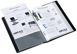 Showmap Opus 2 frontview A5 20-tassen antraciet