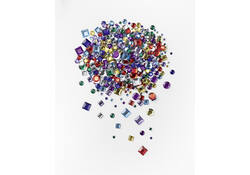 Glitter steentjes Folia 800 stuks diverse kleuren en afmetingen