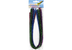 Chenilledraad Folia 50cm 8mm doorsnede 10 stuks metalic assorti