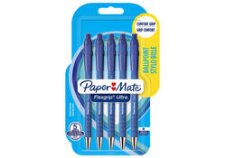 Balpen Paper Mate Flexgrip Ultra medium blauw blister à 5 stuks