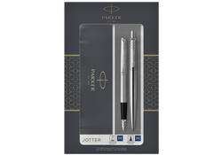 Balpen en vulpen Parker Jotter stainless steel CT medium