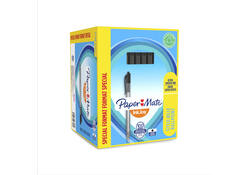 Balpen Paper Mate Inkjoy 100RT medium zwart valuepack 80+20 gratis