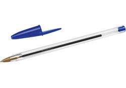 Balpen Bic Cristal medium blauw zakje à 8+2 gratis