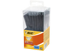 Balpen Bic M10 medium zwart in tubo verpakking