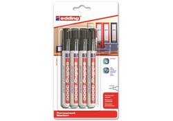 Viltstift edding 3000 rond 1.5-3mm zwart blister à 4 stuks