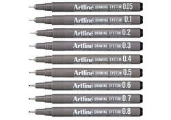 Fineliner Artline technisch 0.2mm zwart