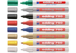 Viltstift edding 750 lakmarker rond 2-4mm wit