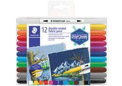 Viltstift Staedtler 3190 textiel duo ass