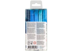 Brushpen Talens Ecoline set-blauw blister à 5 stuks ass