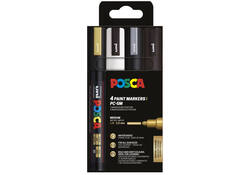 Verfstift Posca PC5M medium assorti set à 4 stuks