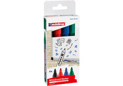 Viltstift edding 360 whiteboard rond 1.5-3mm assorti set à 4 stuks