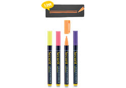 Krijtstift Securit SMA-100 rond ass 1-2mm blister à 4st