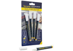 Krijtstift Securit SMA-100 rond wit 1-2mm blister à 4st