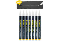 Krijtstift Securit SMA-100 rond wit 1-2mm blister à 7st