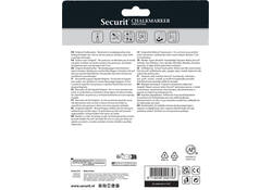 Krijtstift Securit SMA-100 rond wit 1-2mm blister à 7st