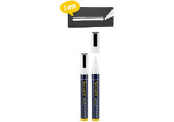 Krijtstift Securit SMA-510 schuin wit 2-6mm blister à 2st