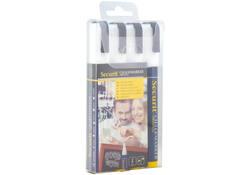 Krijtstift Securit SMA-510 schuin wit 2-6mm blister à 4st
