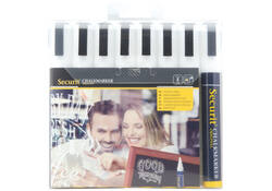 Krijtstift Securit SMA-510 schuin wit 2-6mm blister à 8st
