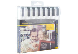 Krijtstift Securit SMA-510 schuin wit 2-6mm blister à 8st