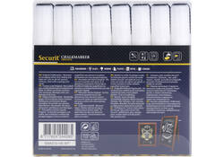 Krijtstift Securit SMA-510 schuin wit 2-6mm blister à 8st