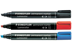 Viltstift Staedtler Lumocolor 350 permanent schuin rood