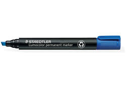 Viltstift Staedtler Lumocolor 350 permanent schuin blauw