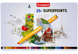 Viltstift Bruynzeel Expression super points blik à 25 stuks assorti