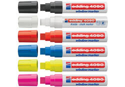 Krijtstift edding 4090 window schuin 4-15mmzwart bister à 1 stuk