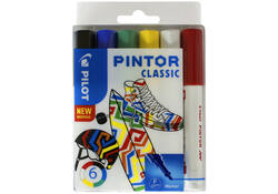 Verfstift Pilot Pintor classic fijn assorti etui à 6 stuks
