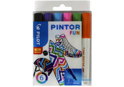Verfstift Pilot Pintor fun fijn assorti etui à 6 stuks