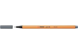 Fineliner STABILO point 88/96 fijn donkergrijs