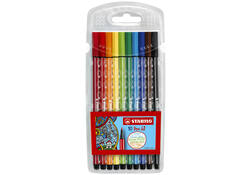 Viltstift STABILO Pen 68/10 medium assorti etui à 10 stuks