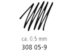 Fineliner Staedtler Pigment 308 zwart 0.5mm